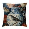 thumbnail image 1 of PRATYUS  Blue and White Porcelain Farmhouse Pillow Covers Blue Chinoiserie Vase White Sofa Cushion Cover Chinoiserie Style Accent Pillow for Sofa Couch White, 1 of 5