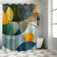 thumbnail image 1 of PRATYUS  Boho Abstract Blue Shower Curtain for Bathroom Decor Mid Century Modern Chic Minimalist Geometric Watercolor Simple Aesthetic Fabric Waterproof Polyester Hooks 60x72, 1 of 7