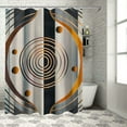 thumbnail image 1 of PRATYUS Boho Mid Century Shower Curtain, Minimalist Abstract Arch Simple Sun Modern Machine Washable Waterproof Fabric for Bathroom Decor Bathtub with Hooks 60x72, 1 of 7