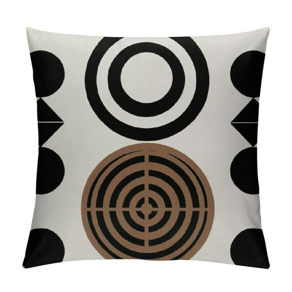 PRATYUS Boho Pillow Covers, Bohemian Geometric Mid Century Style Throw Pillow Covers Farmhouse Vintage Abstract Art Boho Decor Cushion Case Boho Home decor For Couch Sofa Outdoor 12x12in