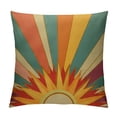 thumbnail image 1 of PRATYUS Boho Pillow Covers Colorful Rainbow Stripes Sun Sunshine Throw Pillow Covers Bohemian Style Outdoor Decorative Sun Pillowcase Decor Square Cushion Covers for Couch Sofa 18x18in, 1 of 5