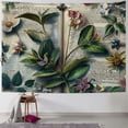 thumbnail image 1 of PRATYUS  Botanic Tapestry, Wildflowers on an Open Vintage Book with Galactic Milky Way Swirls, Fabric Wall Hanging Decor for Bedroom Living Room Dorm, Multi Size Forest Green and Multicolor Painting, 1 of 6