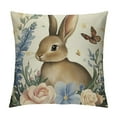 thumbnail image 1 of PRATYUS Some Bunny Loves You Easter Christian Decorative Throw Pillow Covers, Rabbit This is Us Blue Outdoor Home Decor, Spring Bless This Home Flower Couch Cushion Case 20x20in, 1 of 5
