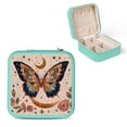 thumbnail image 1 of PRATYUS Butterfly Stars Crescent Flexible Storage Jewelry Box for Necklace, Ring, Earring - Bridesmaid Gifts and Travel Essential Green, 1 of 5