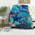 thumbnail image 1 of PRATYUS Butterfly Throw Blanket Super Soft Lightweight Flannel Blankets for Bed Couch Sofa, All Season Warm Cozy Blanket 40x50in, 1 of 6