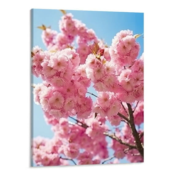 PRATYUS Canvas Print Sakura Canvas Wall Art Picture 16x20in for Living Room Bedroom 16x20in