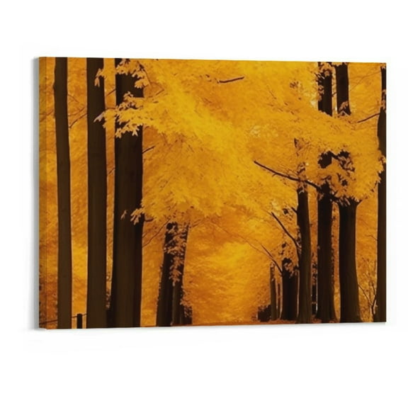 PRATYUS Canvas Wall Art Picture 20x16in for Living Room Bedroom Fall Decor Tree 20x16in