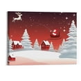 thumbnail image 1 of PRATYUS Christmas Decor in the Moonlight 20x16in Canvas Wall Art Picture for Living Room Bedroom 20x16in, 1 of 3