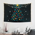 thumbnail image 1 of PRATYUS Christmas Tree Snowflake Naive Art Tapestry 100% Polyester Wall Art 60*40in, 1 of 5