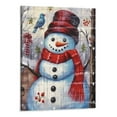 thumbnail image 1 of PRATYUS  Christmas Wall Art Canvas Prints - Snowman Picture Painting - Modern Wall Artwork Framed for Gifts Bathroom Home Kitchen Office Christmas Decor -16x20 Inch, 1 of 3