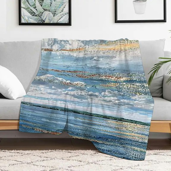 PRATYUS Clouds Lightweight Flannel Blanket for Couch Bed Sofa 30x40in