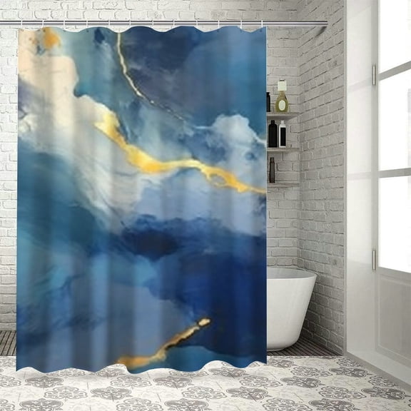 PRATYUS Clouds Shower Curtain Waterproof Bath Curtain Kids Bathroom Decor Polyester Fiber Chic Modern Bathroom Decor with Hooks Set 36"x72