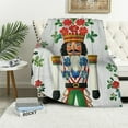 thumbnail image 1 of PRATYUS Colorful Christmas Soldier Summer Blanket Fuzzy Fluffy Flannel Xmas Nutcracker Throw Blanket Soft Lightweight Cozy Bed Blankets for Couch Bed Living Room Sofa Office Car Blankets 40x50in, 1 of 6