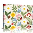thumbnail image 1 of PRATYUS Colorful Wild Plants Canvas Print Wall Art Ready To Hang Home Decor 16x12in, 1 of 6