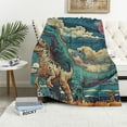 thumbnail image 1 of PRATYUS Dinosaur Blanket Flannel Throw Blanket for Gifts for Women Men Girls Boys All Seasons Super Soft Cozy Throws Blanket for Couch Sofa Bed Office 60x80in, 1 of 6