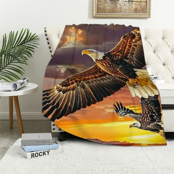 PRATYUS Eagle Blanket for Bed Flying Eagle Throw Blanket for Women, Men & Kids Super Soft Eagle Blanket Throw Eagle Throw Blanket 60x80in