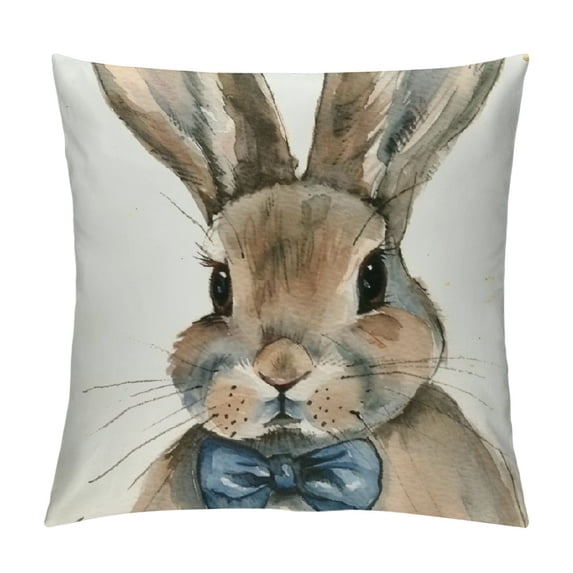 PRATYUS Easter Decor Easter Bunny Pillow Covers Spring Decor Easter Rabbit Pillow Chusion Covers White