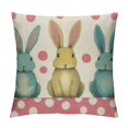thumbnail image 1 of PRATYUS  Easter Pillow Cover Watercolor Bunny Decorative Pillow Case Holiday Party Decorations for Home Sofa Couch 18x18in, 1 of 5