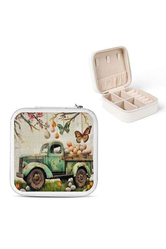 Eggs Butterfly Jewelry Storage Box for Necklace Ring Earring White