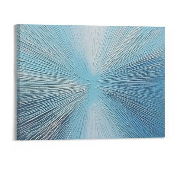 PRATYUS Fall Decor Abstract Cyan Print On Canvas Canvas Wall Art Picture 20x16in for Living Room Bedroom 20x16in