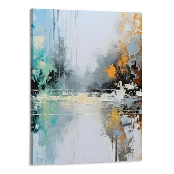 PRATYUS Fall Decor Abstract Oil Painting Canvas Wall Art Picture 16x20in for Living Room Bedroom 16x20in