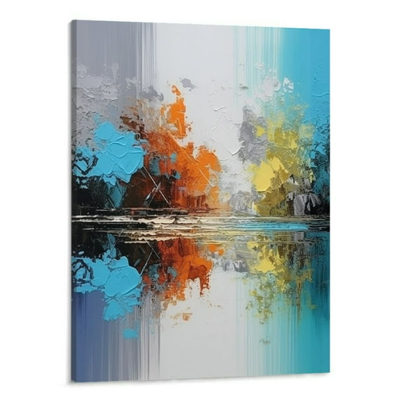 PRATYUS Fall Decor Abstract Oil Painting Print On Canvas Wall Art Picture 16x20in