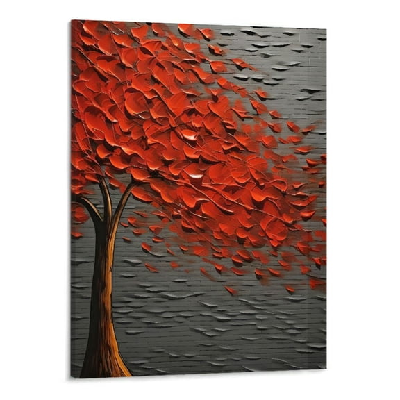 PRATYUS Fall Decor Abstract Painting Mangrove Tree for Living Room Wall Decor Canvas Wall Art Picture 16x20in