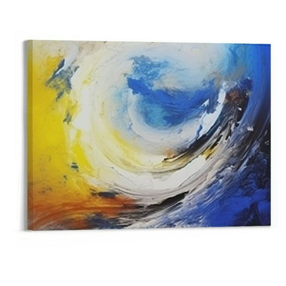 PRATYUS Fall Decor Abstract Watercolor Painting Canvas Wall Art Picture 20x16in for Living Room Bedroom 20x16in