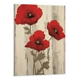 thumbnail image 1 of PRATYUS Fall Decor Red Flowers Canvas Wall Art Picture 16x20in for Living Room Bedroom Canvas Prints Wall Art 16x20in, 1 of 3