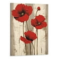 thumbnail image 1 of PRATYUS Fall Decor Red Flowers for Home Office Decor Canvas Wall Art Picture 16x20in, 1 of 3
