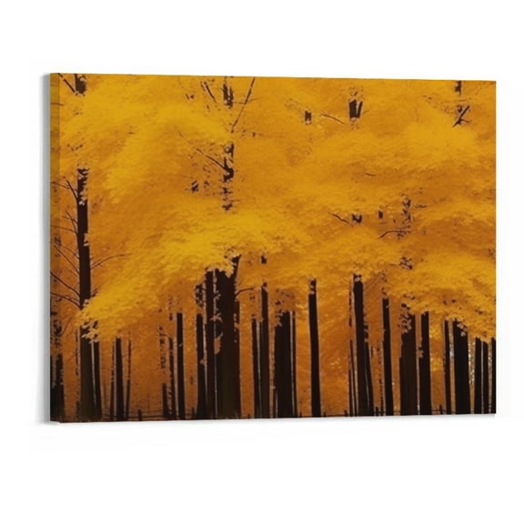 PRATYUS Fall Decor Tree Canvas Wall Art Picture 20x16in for Living Room Bedroom for Home Office Decor 20x16in