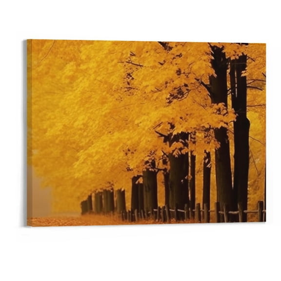 PRATYUS Fall Decor Tree for Home Office Decor Canvas Wall Art Picture 20x16in for Living Room Bedroom 20x16in