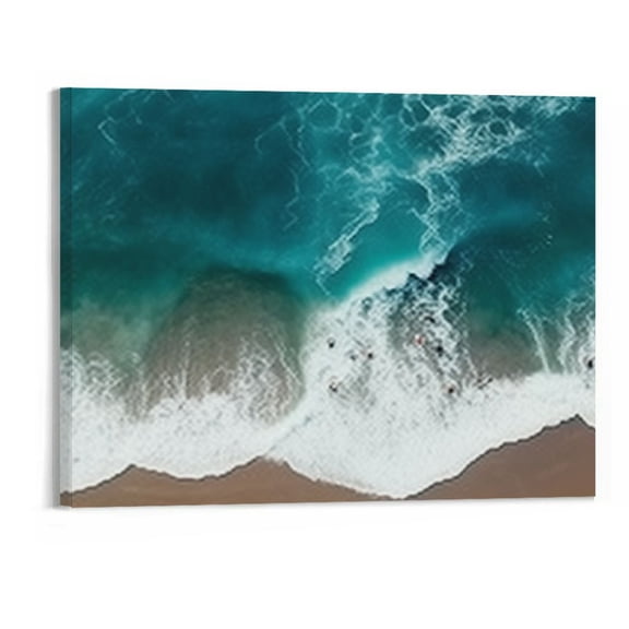 PRATYUS Fall Decor Tropical Beach Canvas Wall Art Picture 20x16in for Living Room Bedroom 20x16in