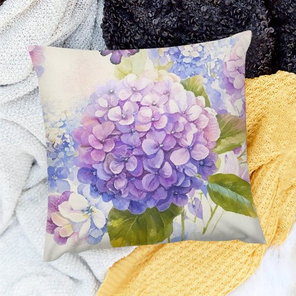 PRATYUS Farmhouse Decor Flowers Butterfly Painting Pillow Case 18x18in