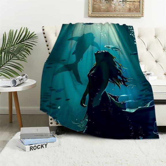 PRATYUS Fish Throw Blanket for Couch Sofa Bed Home Decorative Gifts All Seasons 40x50in