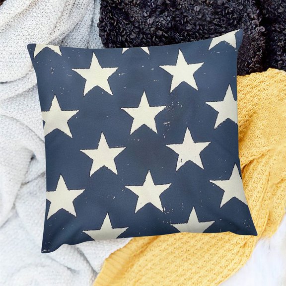 PRATYUS Flag Stars Americo Makk Pillow Cushion Case for Sofa Couch 18x18in