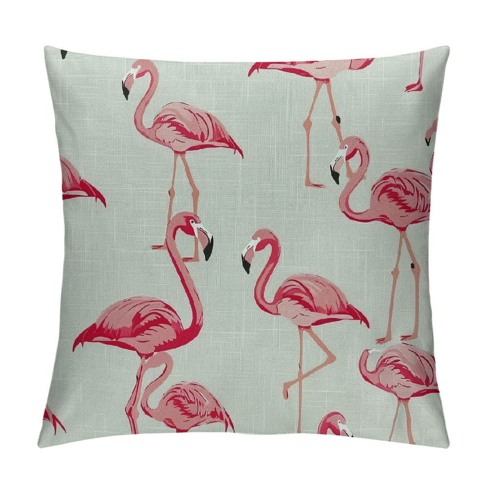 PRATYUS Flamingo Decorative Throw Pillow Cover Case,Flamingos Outdoor