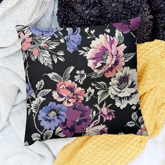 PRATYUS Floral Square Cushion Cover for Home Sofa Couch Decor 18x18in