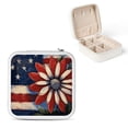 thumbnail image 1 of PRATYUS Flower American Flag Jewelry Box for Necklaces Rings Earrings White, 1 of 5