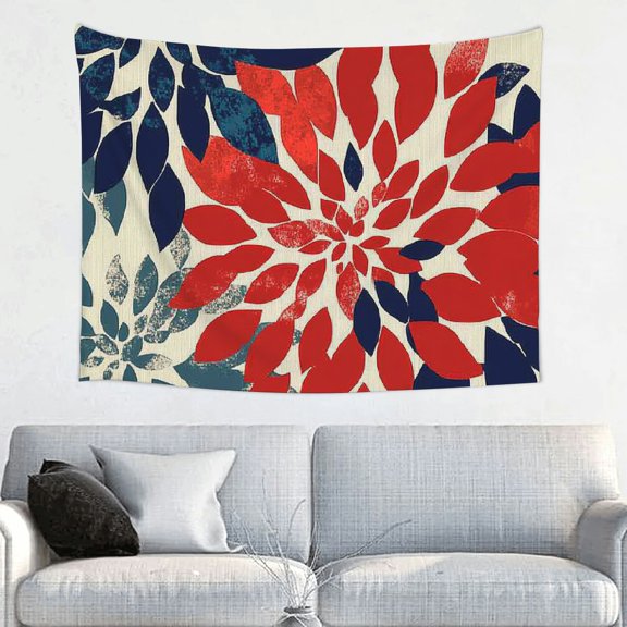 PRATYUS Flower Pattern Generative Art Print Tapestry Home Decor 40x30in