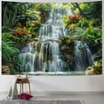 thumbnail image 1 of PRATYUS  Forest Garden Waterfall Tapestry Wall Hanging Mountain Rocks Flowing Water Scenery Green Plants Trees Beautiful Nature Wall Tapestry for Home Bedroom Living Room Dorm Decor Painting, 1 of 6
