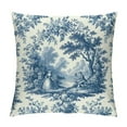 thumbnail image 1 of PRATYUS  French Country Pillow Covers Vintage Toile Blue Decorative Throw Pillow Case Cushion Cover for Bedroom Sofa Living Room Couch Chair Office, 1 of 5