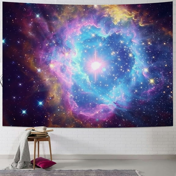 PRATYUS Galaxy Nebula Wall Hanging Tapestry Star Outer Space Planet Universe Starry Sky Cosmic Mysterious Night Home Decor Art for Living Room Bedroom Dorm Decoration Painting