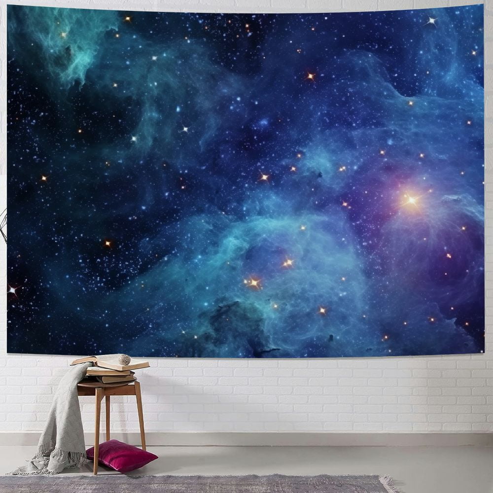 PRATYUS Galaxy Tapestry for Bedroom Aesthetic Space Blue Night Starry ...