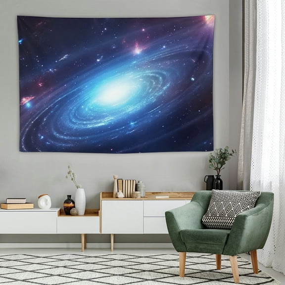 PRATYUS Galaxy Tapestry for Bedroom Decor Outer Space Tapestry Wall Hanging Universe Decorations for Bedroom Trippy Fantasy Cosmic for Living Room College Dorm (60x40 Inch, Blue) 60x40in