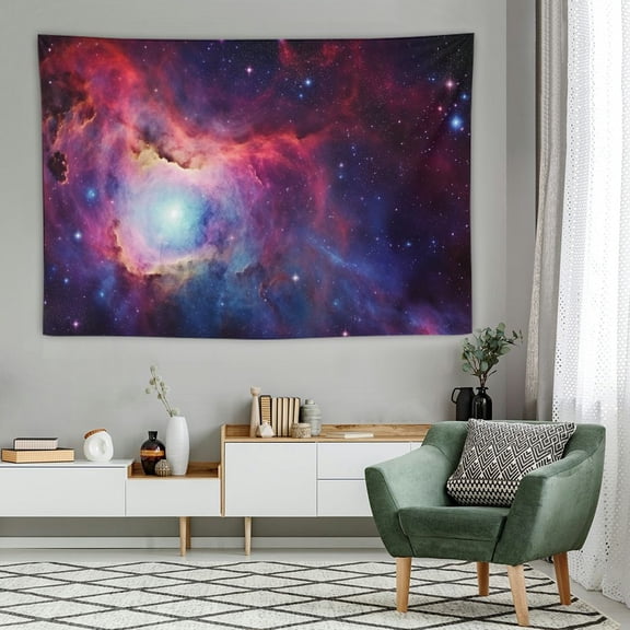 PRATYUS  Galaxy Tapestry Wall Hanging Purple Outer Space Tapestry Cool Trippy Nebula Universe Tapestries for Bedroom Living Room Dorm Decor (60x40 Inch, Purple) 60x40in