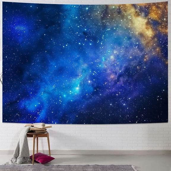 PRATYUS Galaxy Universe Space Tapestry, Starry Night Sky Mysterious Nebula Stars Ceiling tapestries for Bedroom Backdrop Wall Decor Painting