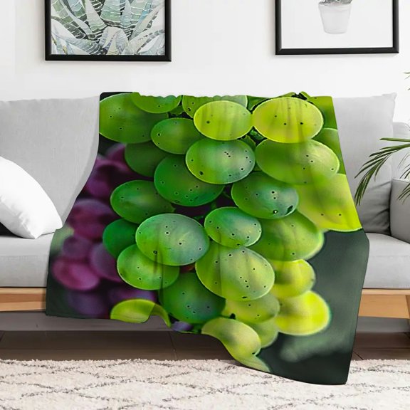 PRATYUS Grapes Vineyard Fuzzy Fluffy Soft Cozy Blanket Flannel 30x40in
