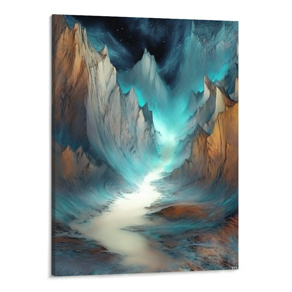 PRATYUS Green Abstract Wall Art Green and Gold Wall Decor Marble Wall ...