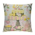 thumbnail image 1 of PRATYUS  Happy Easter Pillow Covers , Bunnies Eggs Rabbits Decorative Farmhouse Spring Flower Throw Pillowcases for Home Sofa Couch Decoration，Multi-Size, 1 of 5